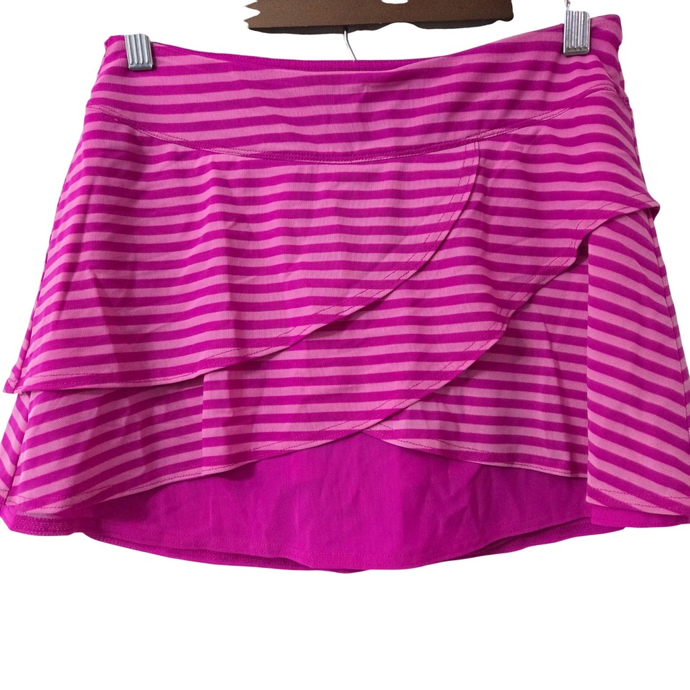 Title 9 pink striped layered skort/skirt womens size small Activewear Athleisure